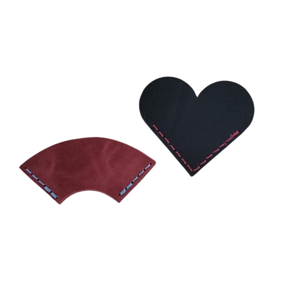 Handcrafted Genuine Leather Bookmarks Red And Black